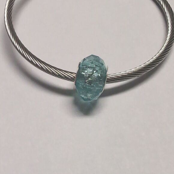 charm Jewelry - Blue Glittery‎ Charm for Pandora Style Bracelet